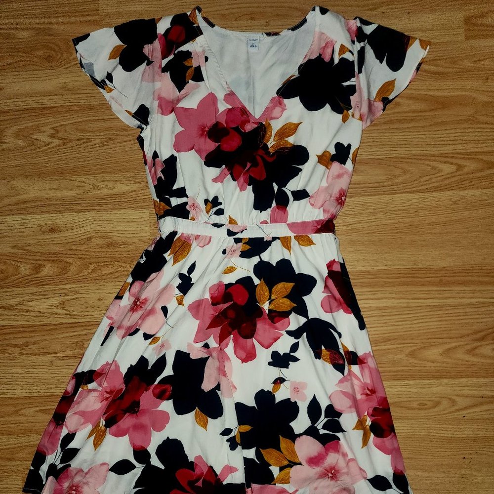 Old Navy White Floral Dress
